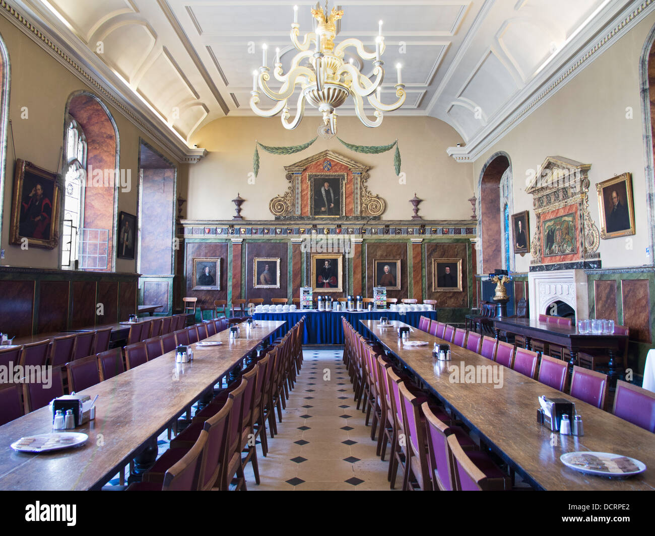 La sala da pranzo del Trinity College di Oxford 1 Foto Stock