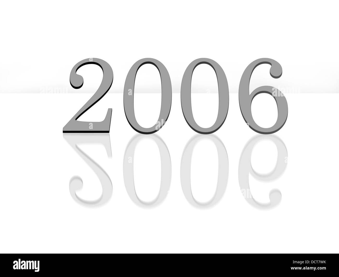 Anno nuovo 2006 con la riflessione Foto Stock