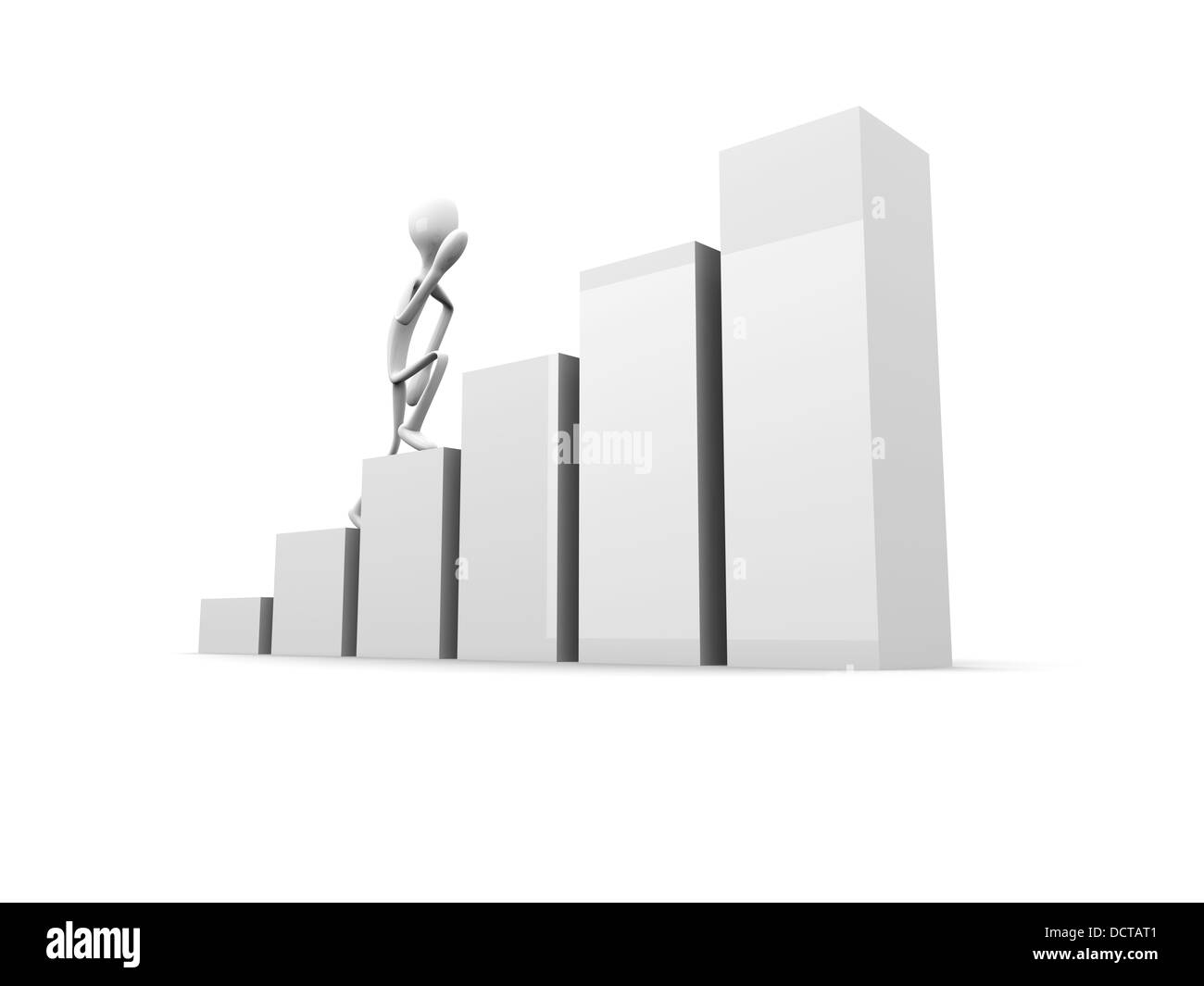 3D reso illustrazione. Isolato su bianco. Foto Stock
