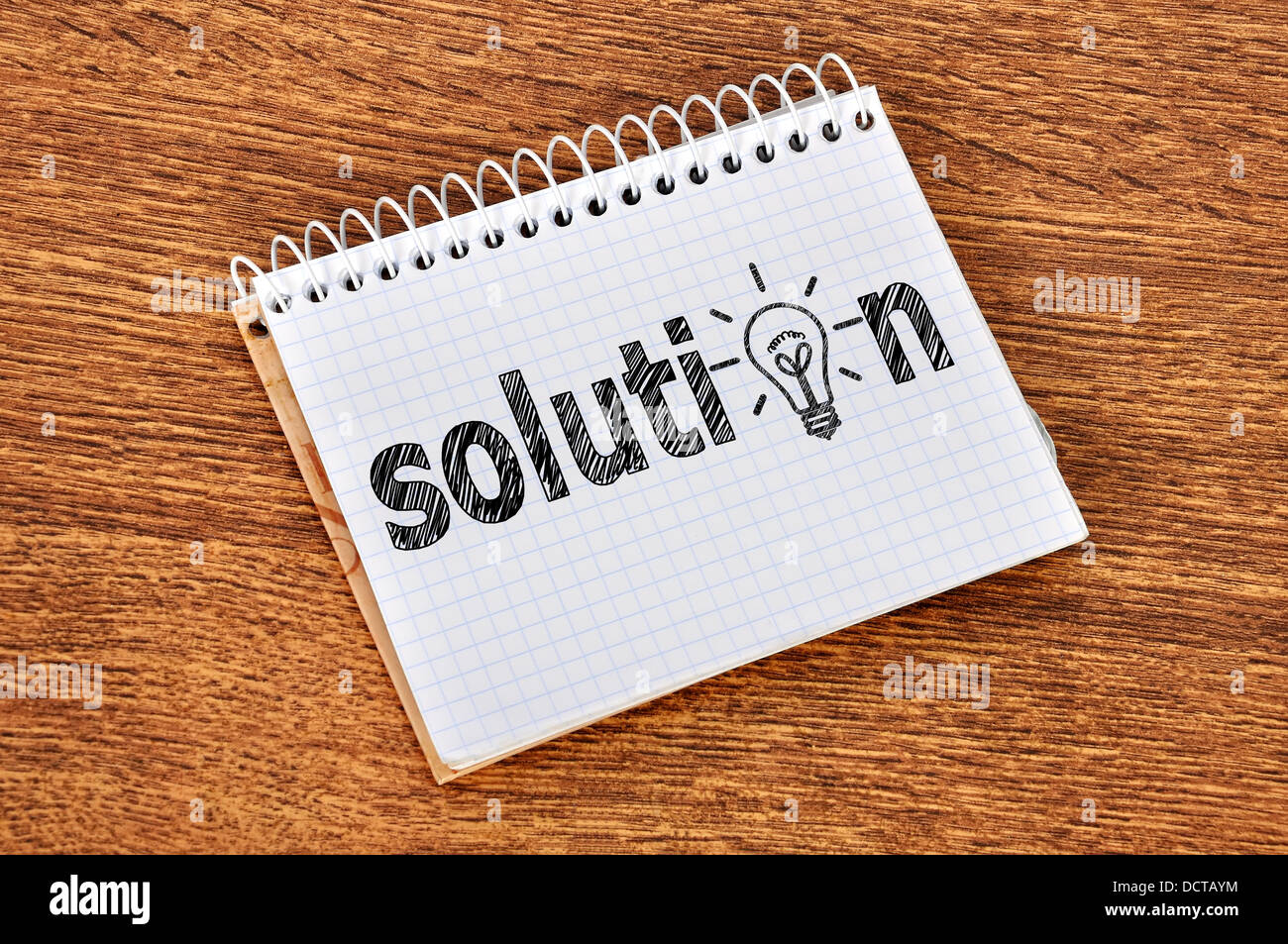 Soluzione in notebook Foto Stock