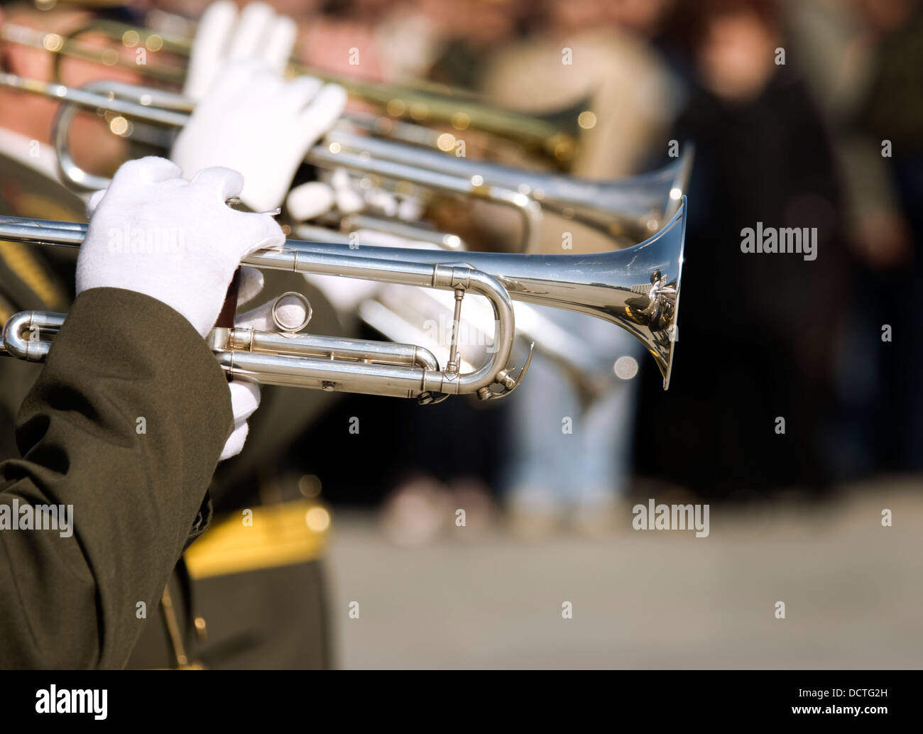 Army brass band su la Giornata della vittoria in Russia Foto Stock