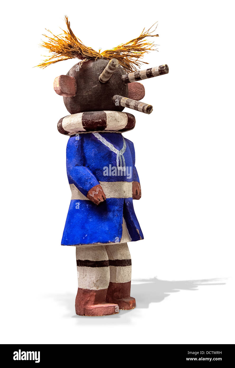 Un Hopi beffardo Katsina Kachina doll. Il suo scopo è quello di commentare errato comportamento sociale. Da irridere gli altri ballerini. Foto Stock
