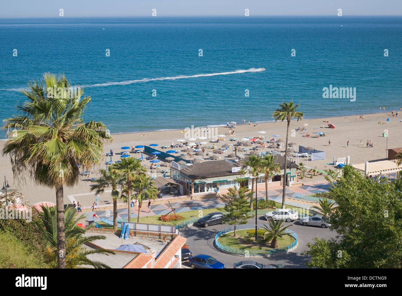 La Carihuela Beach, Costa del Sol, Malaga, Spagna Foto Stock