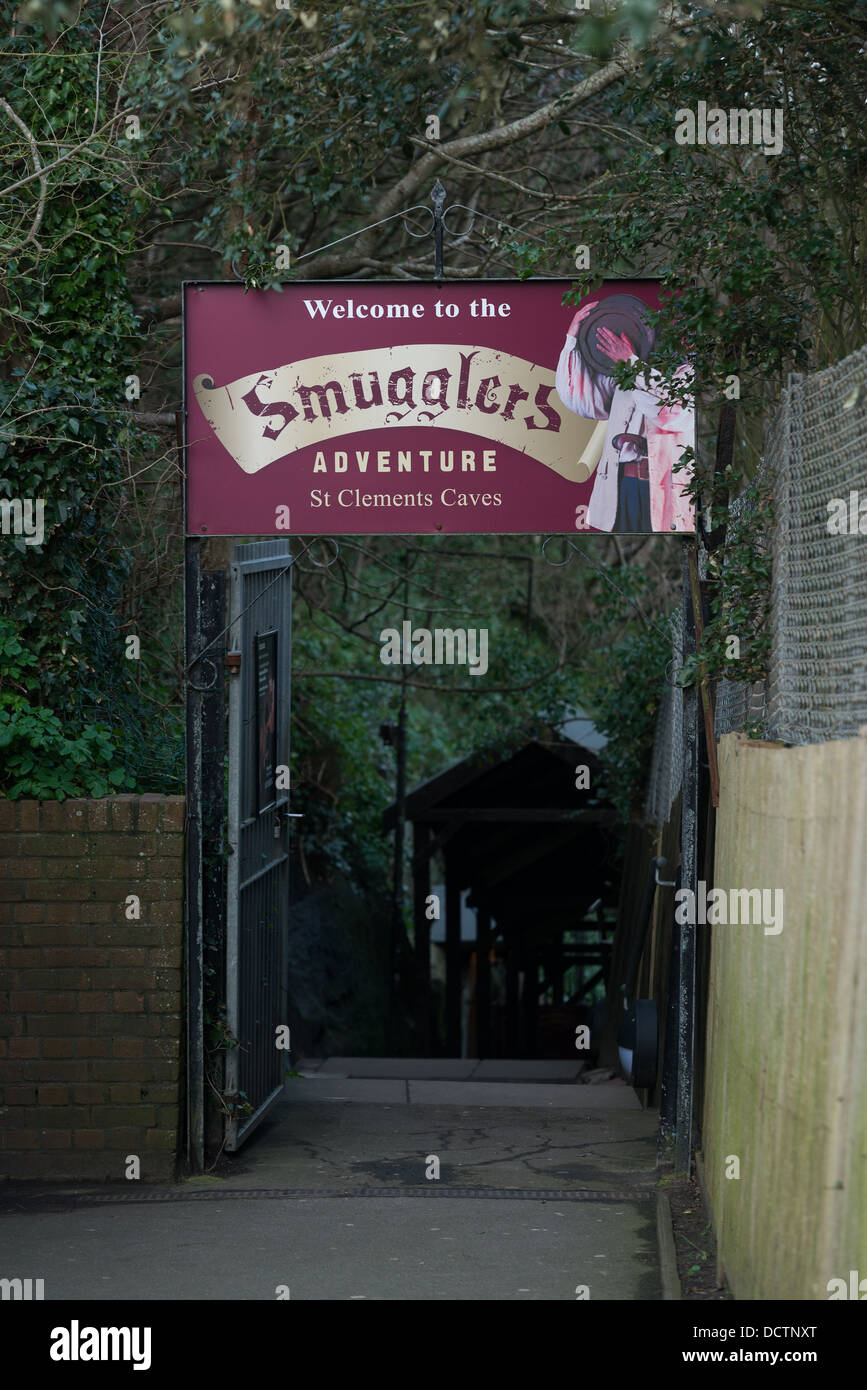 Smugglers attrazione avventura West Hill Hastings. Foto Stock