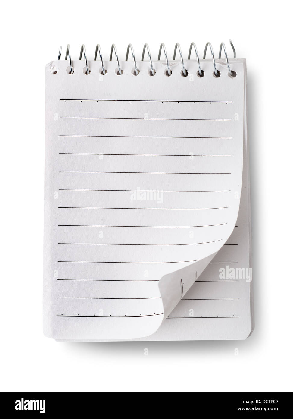 Vuoto isolato blocco note Foto Stock