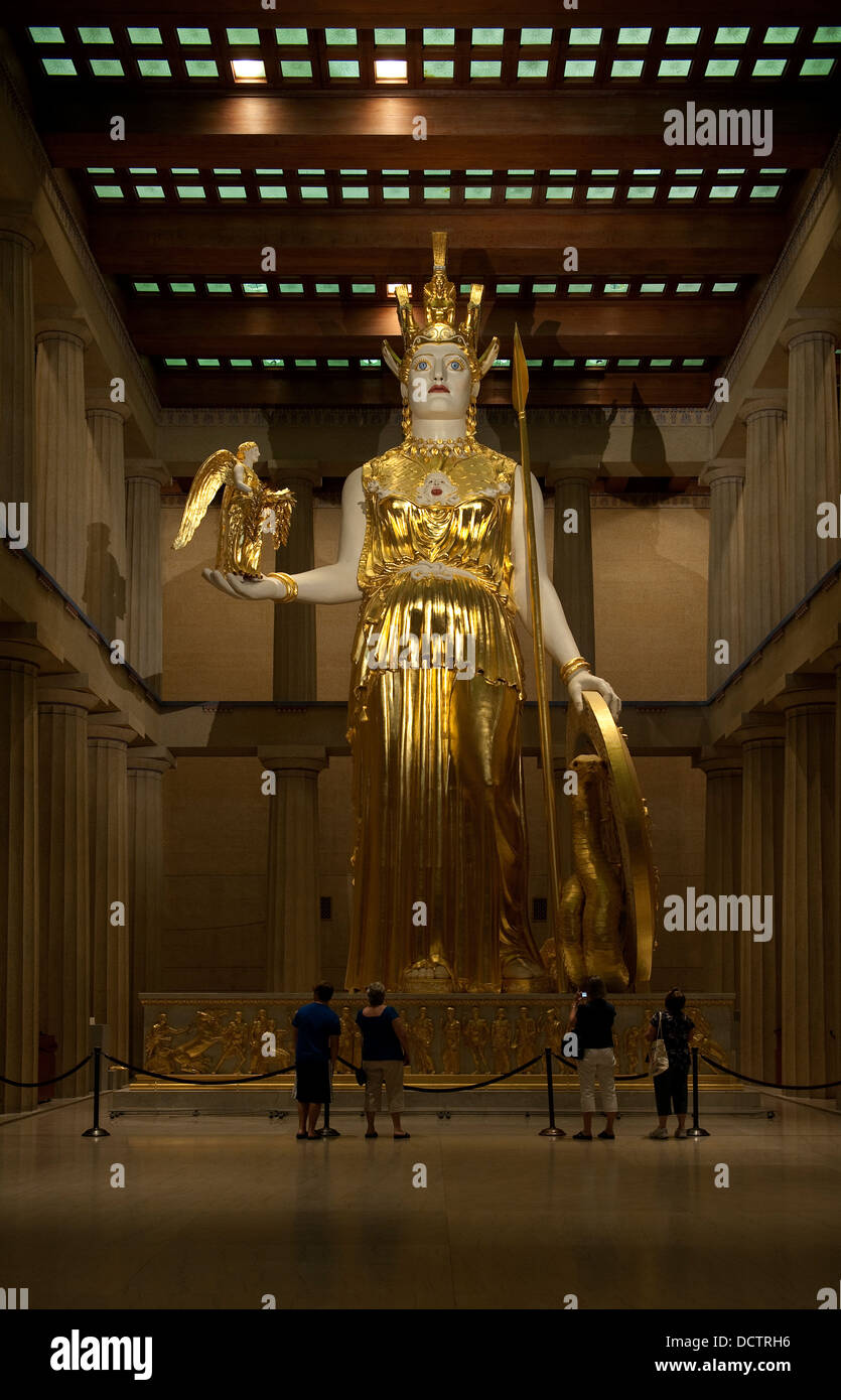 Statua di Athena, il Partenone, Nashville, Tennessee Foto Stock