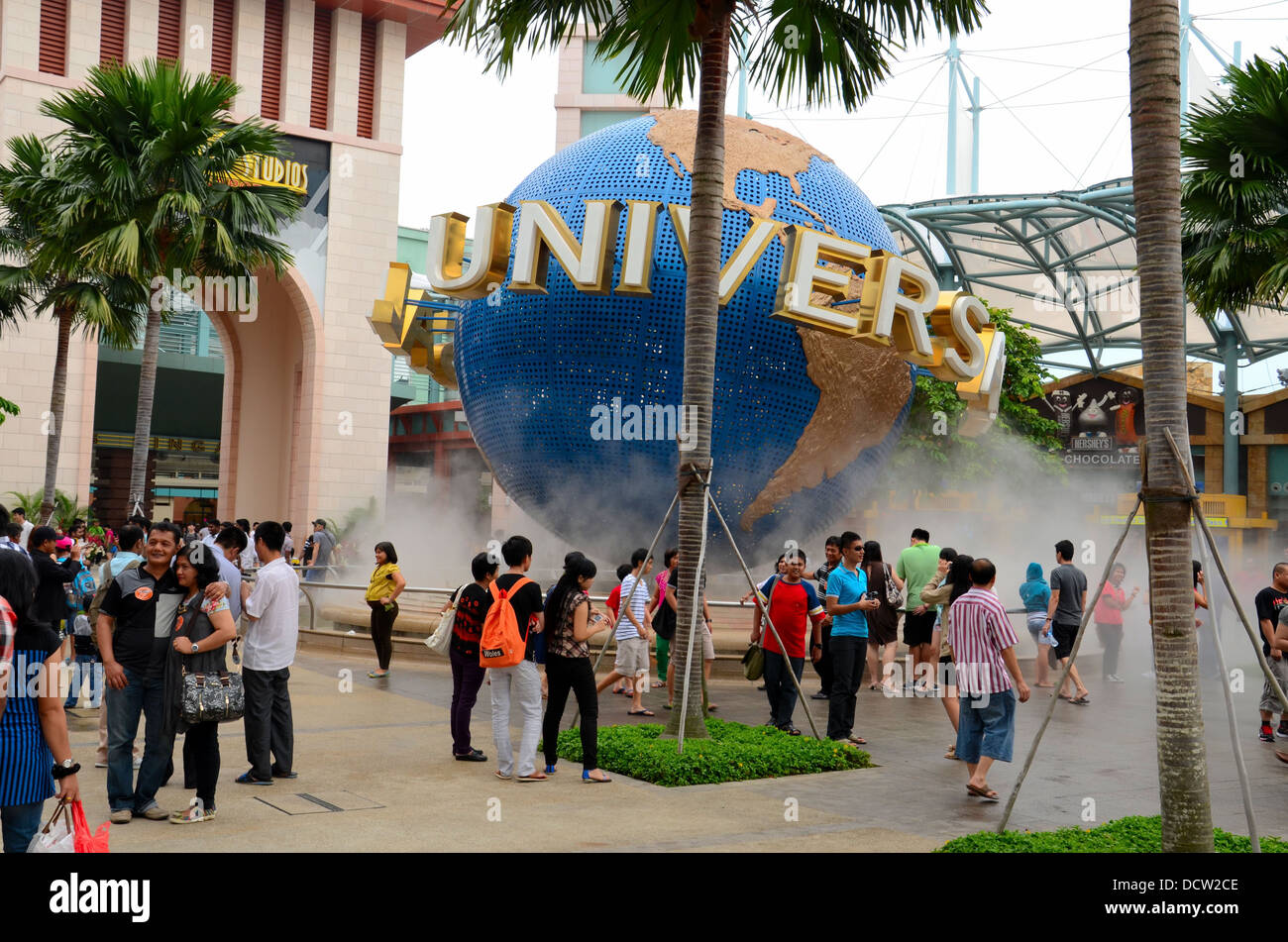 Ingresso agli Universal Studios Theme Park, l'isola di Sentosa Singapore Foto Stock