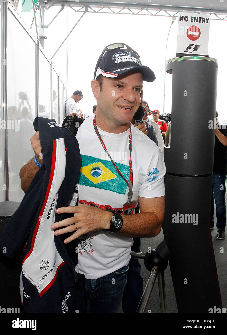 Rubens Barrichello, il Brasile, il team Williams F1, il brasiliano in FORMULA ONE Grand Prix all'Autodromo José Carlos Pace. Sao Paulo, Brasile - 27.11.11 Foto Stock
