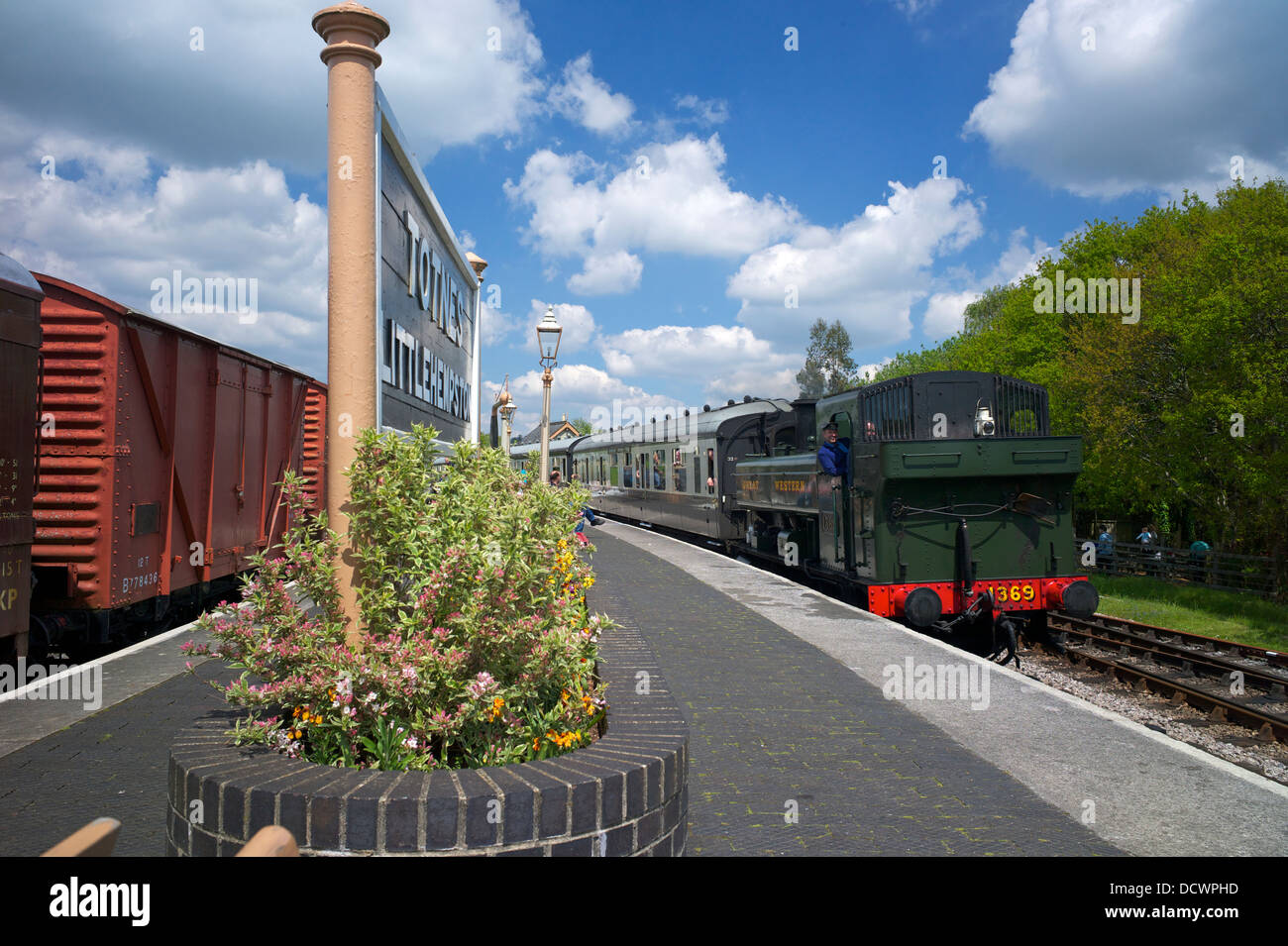 Totnes stazione Littlehempston, South Devon Railway Regno Unito Foto Stock