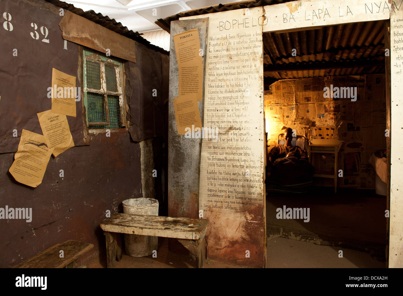 Baraccopoli in Museo Africa, Newtown, Johannesburg, Sud Africa Foto Stock
