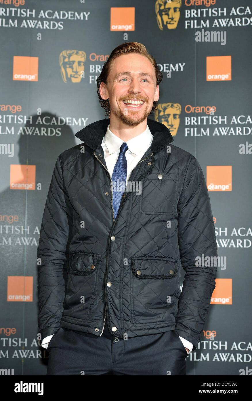 Tom Hiddleston Orange Mercoledì Rising Star Award nominee preferiti annuncio tenutosi a BAFTA HQ su Piccadilly. Londra, Inghilterra - 11.01.12 Foto Stock