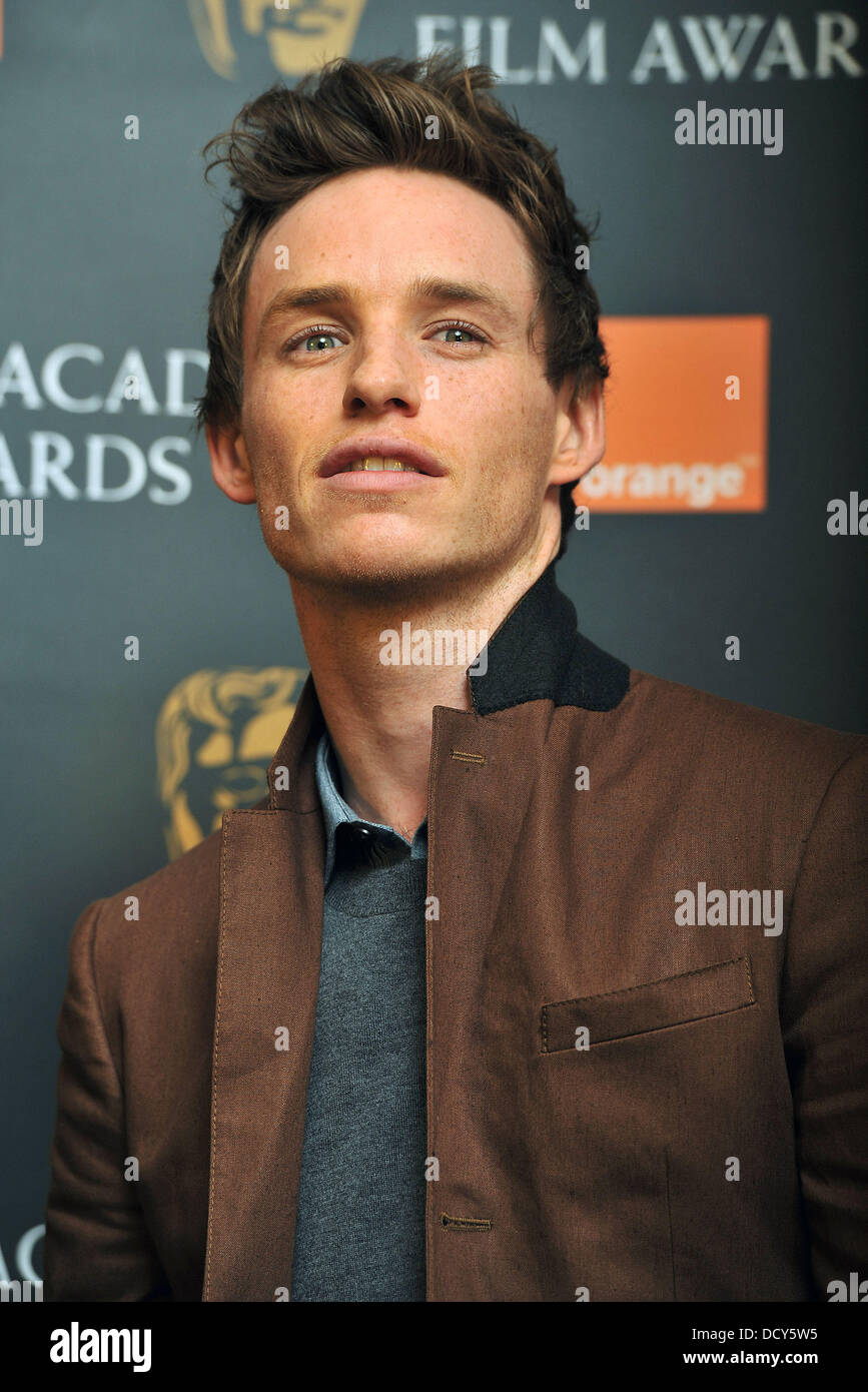 Eddie Redmayne Orange Mercoledì Rising Star Award nominee preferiti annuncio tenutosi a BAFTA HQ su Piccadilly. Londra, Inghilterra - 11.01.12 Foto Stock