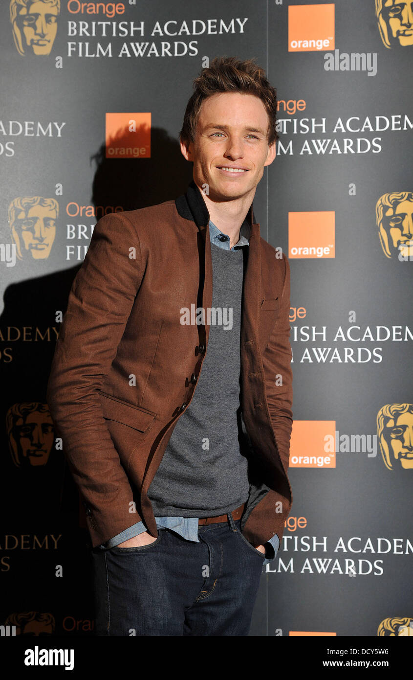 Eddie Redmayne Orange Mercoledì Rising Star Award nominee preferiti annuncio tenutosi a BAFTA HQ su Piccadilly. Londra, Inghilterra - 11.01.12 Foto Stock