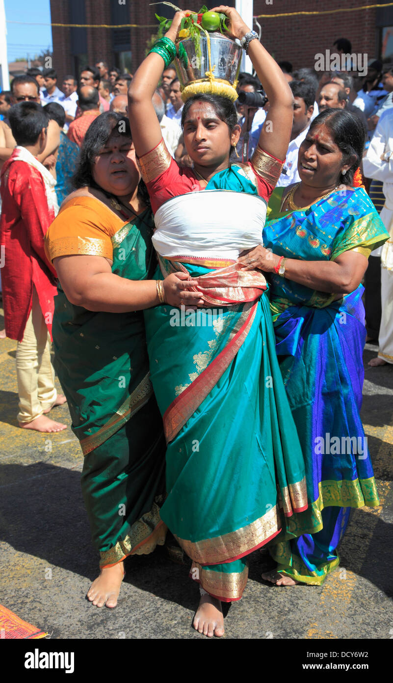 Thaipusam festival indù, popolo tamil, Montreal, Canada, Foto Stock
