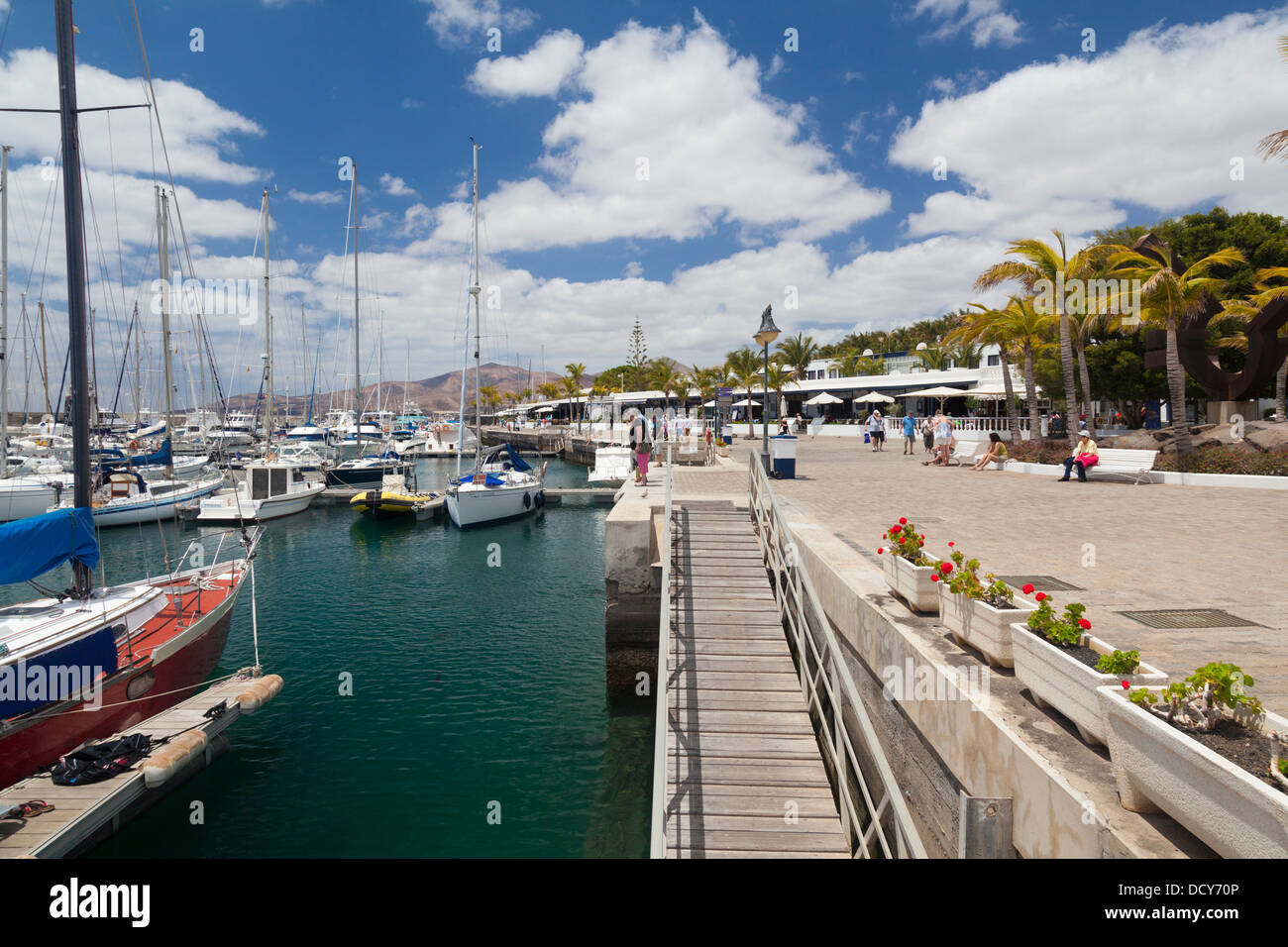 Puerto Calero marina, Lanzarote, Isole Canarie, Spagna Foto Stock
