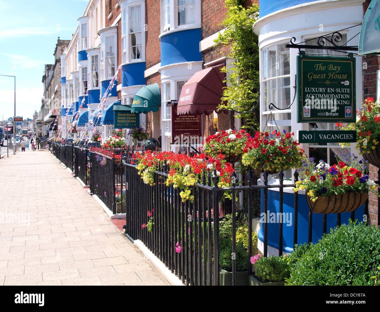 Fila di pensioni, Weymouth Dorset, Regno Unito 2013 Foto Stock