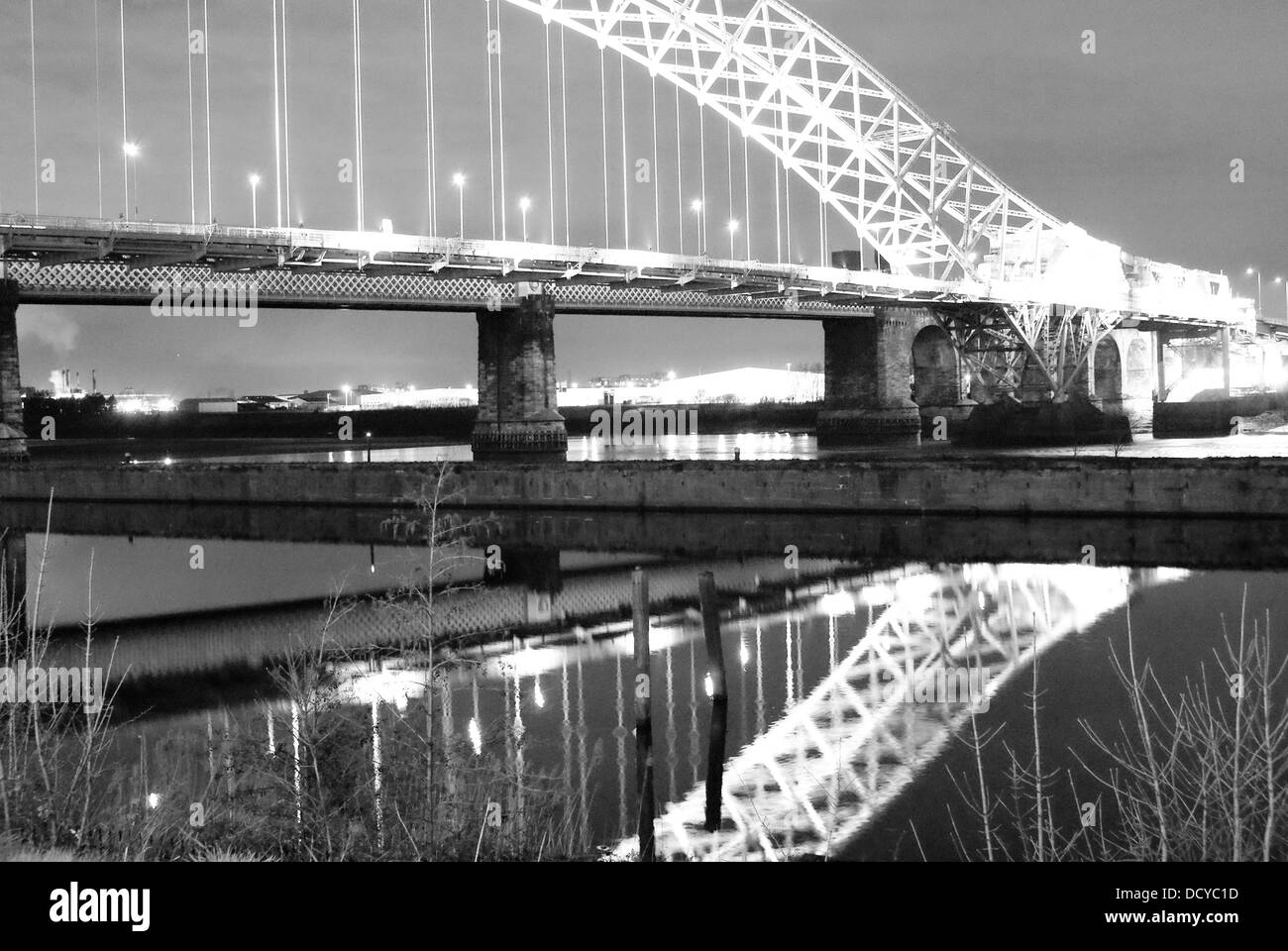 Runcorn Widnes Bridge Foto Stock