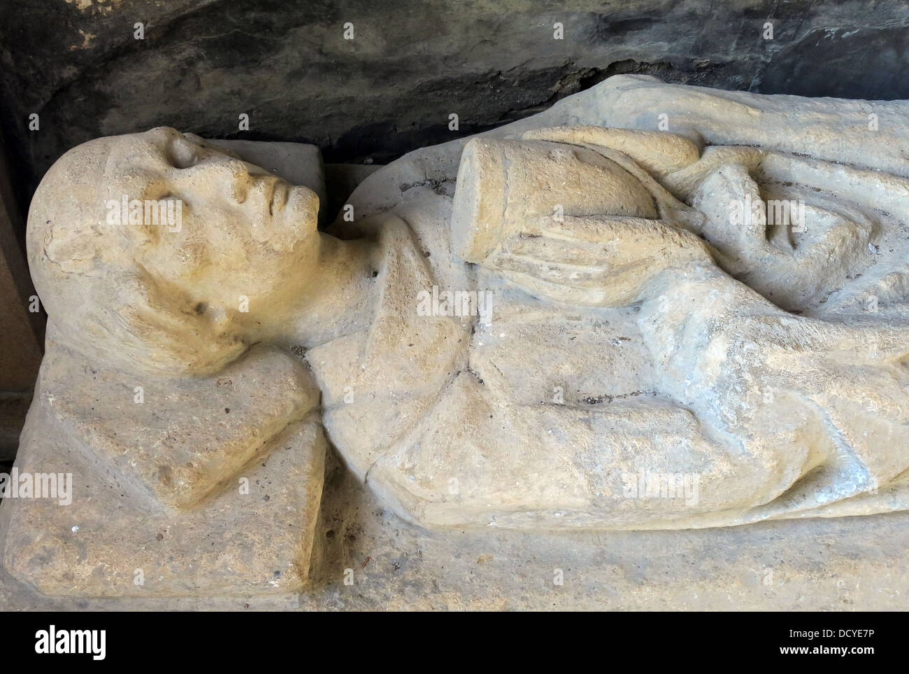 Statue, St Andrews Chiesa, Brympton d'Evercy, Yeovil, Sud Ovest Inghilterra,UK, BA22 8TD Foto Stock