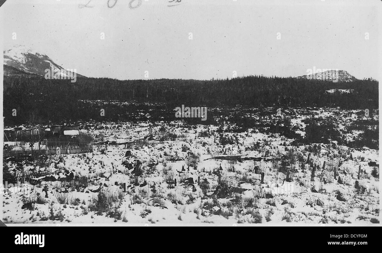 Un'immagine storica scattata nel febbraio 1926 da una guest House, che guarda a sud verso Yellow Hill, catturando il paesaggio naturale e le caratteristiche geografiche della zona. Foto Stock