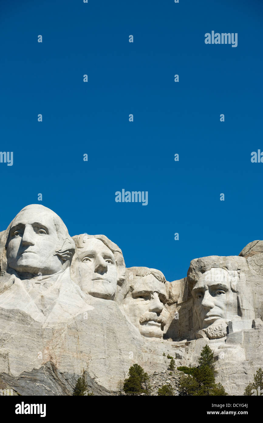 Il monte Rushmore monumento nazionale (©& Gutzon Borglum LINCOLN 1941) BLACK HILLS SOUTH DAKOTA USA Foto Stock