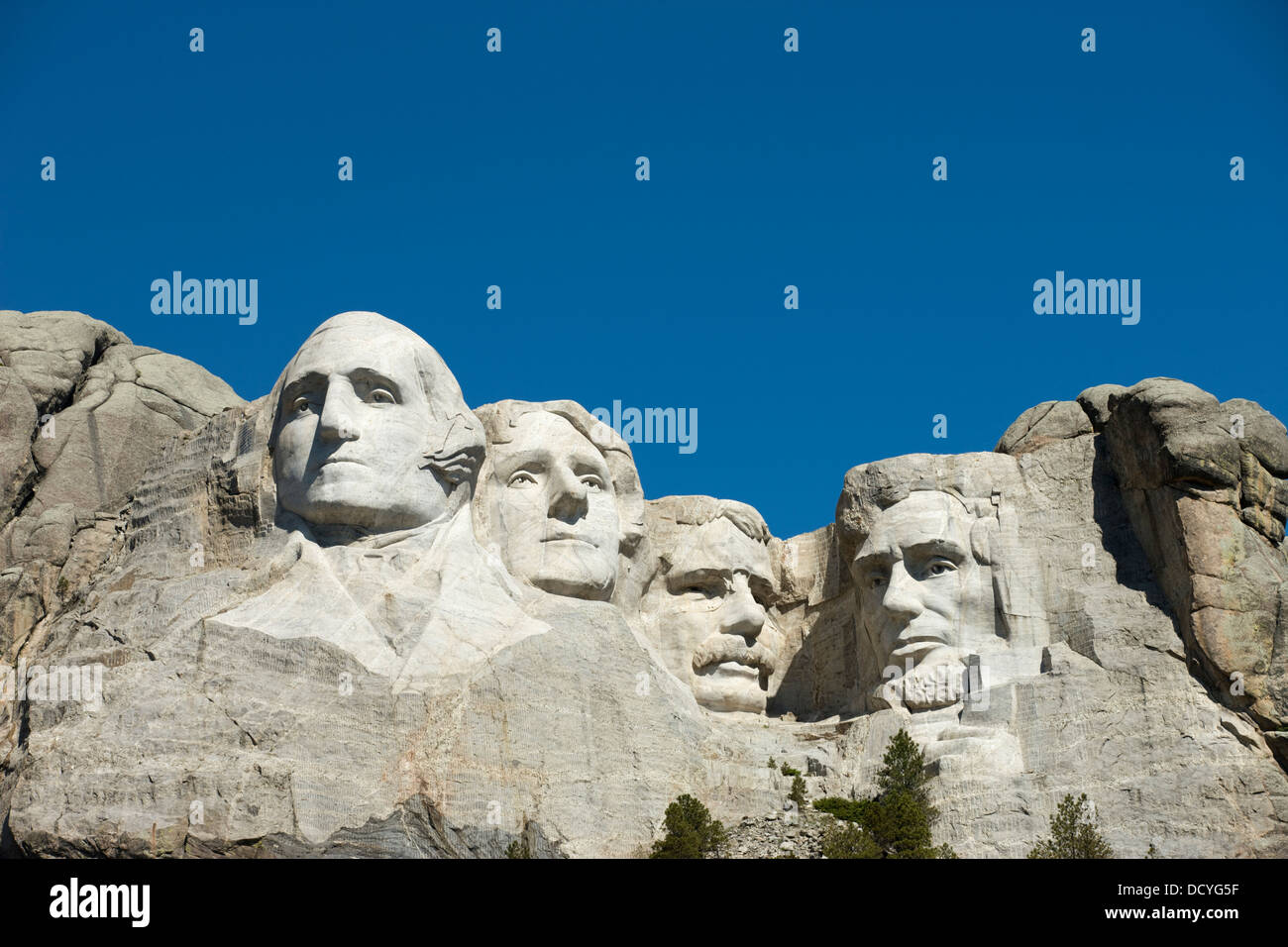 Il monte Rushmore monumento nazionale (©& Gutzon Borglum LINCOLN 1941) BLACK HILLS SOUTH DAKOTA USA Foto Stock