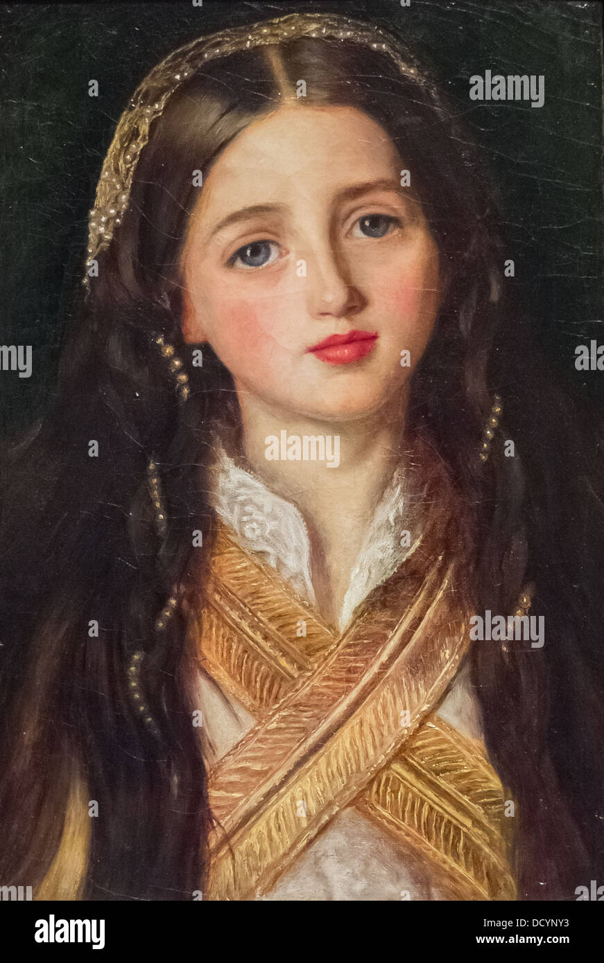 Xix secolo - Alice grigio - John Everett Millais (1858) - DeYoung Museum - San Francisco Olio su tela Foto Stock