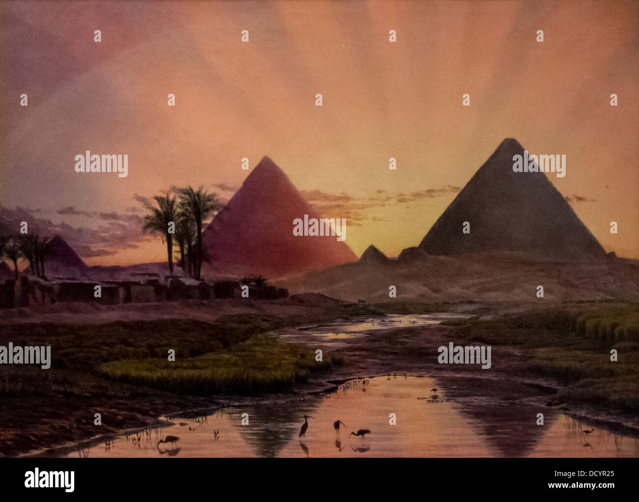Xix secolo - la Grande Piramide di Giza - Thomas Seddon (1855) - DeYoung Museum - San Francisco Olio su tela Foto Stock