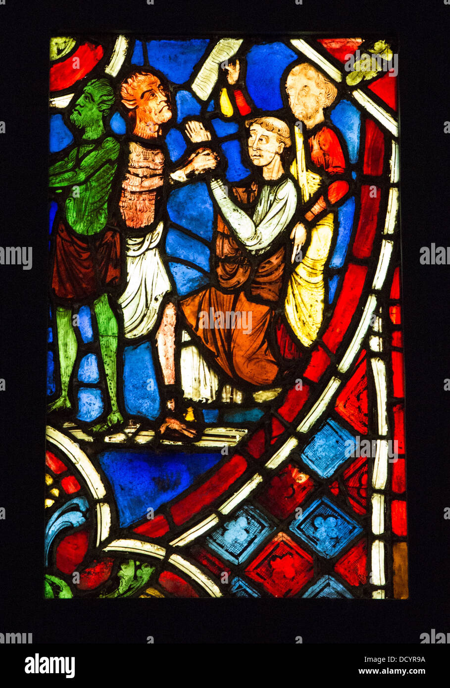 Xiii secolo - la Sinagoga - ca 1220 - Musée de Cluny / Musée National du Moyen Âge - Parigi il vetro macchiato Foto Stock