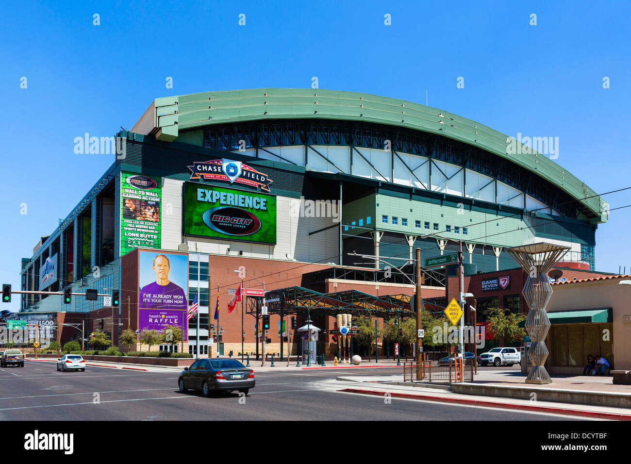 Chase Field sports arena in Downtown Phoenix, Arizona, Stati Uniti d'America Foto Stock