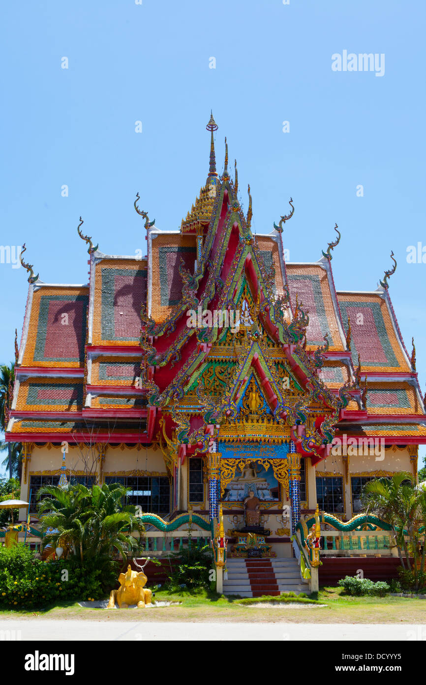 Un tempio di Wat Plai Laem su Ko Samui Island nel Golfo di Thailandia. Foto Stock