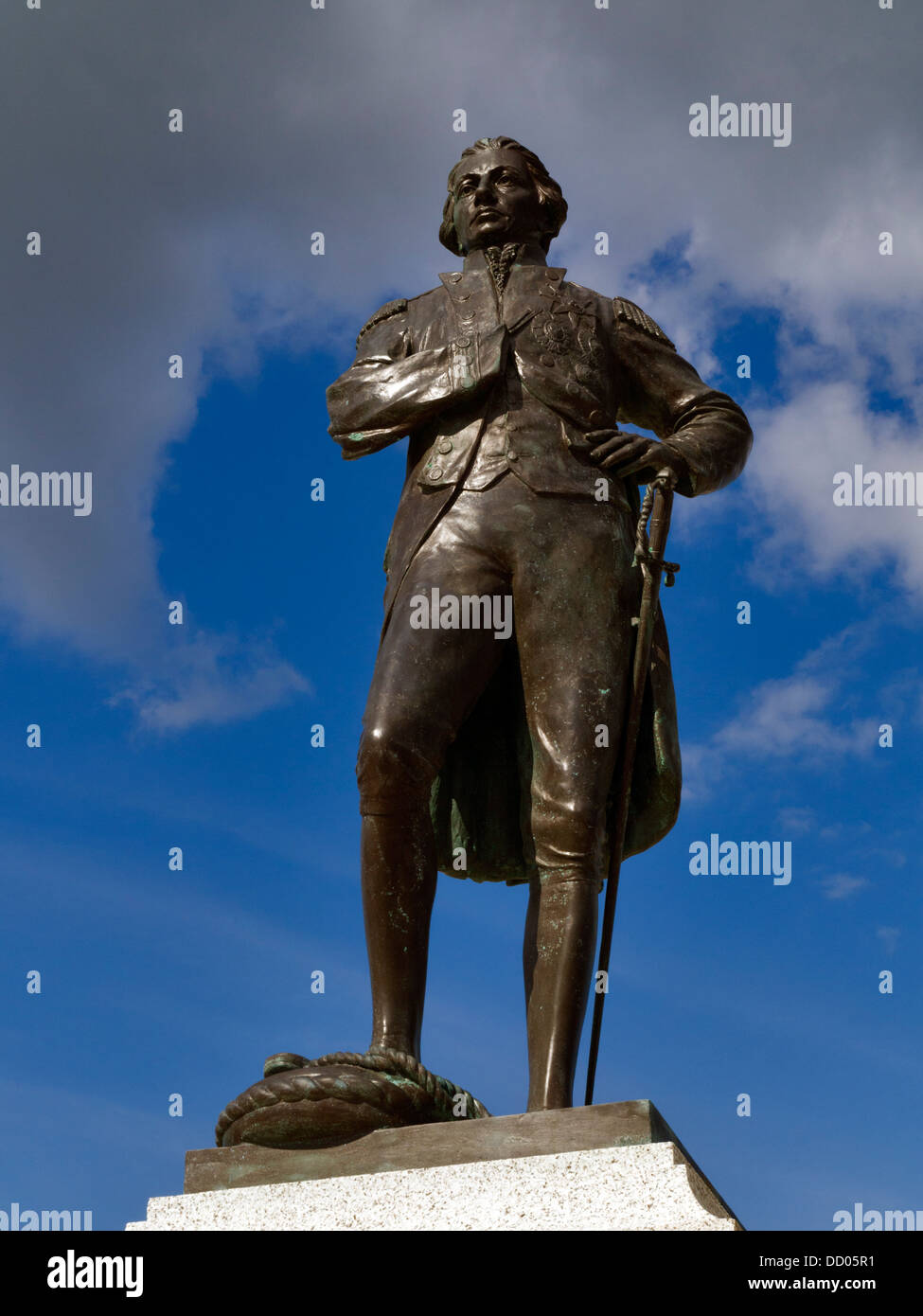 Admiral Lord Nelson memorial, Portsmouth, Hampshire Foto Stock