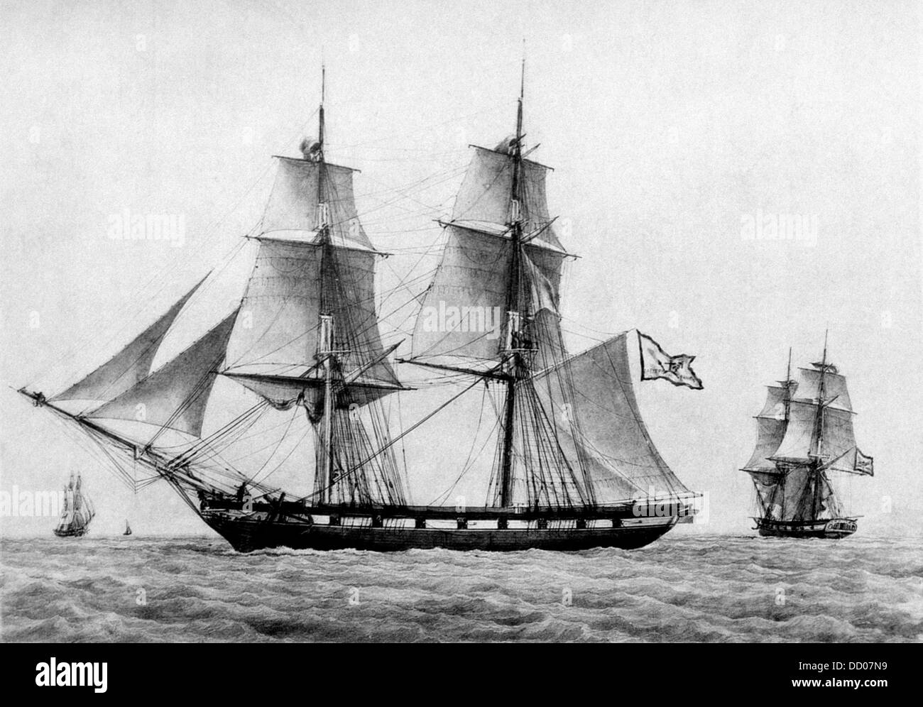 Rivoluzione greca 1821 la nave Kimon utilizzato dai rivoluzionari Foto Stock