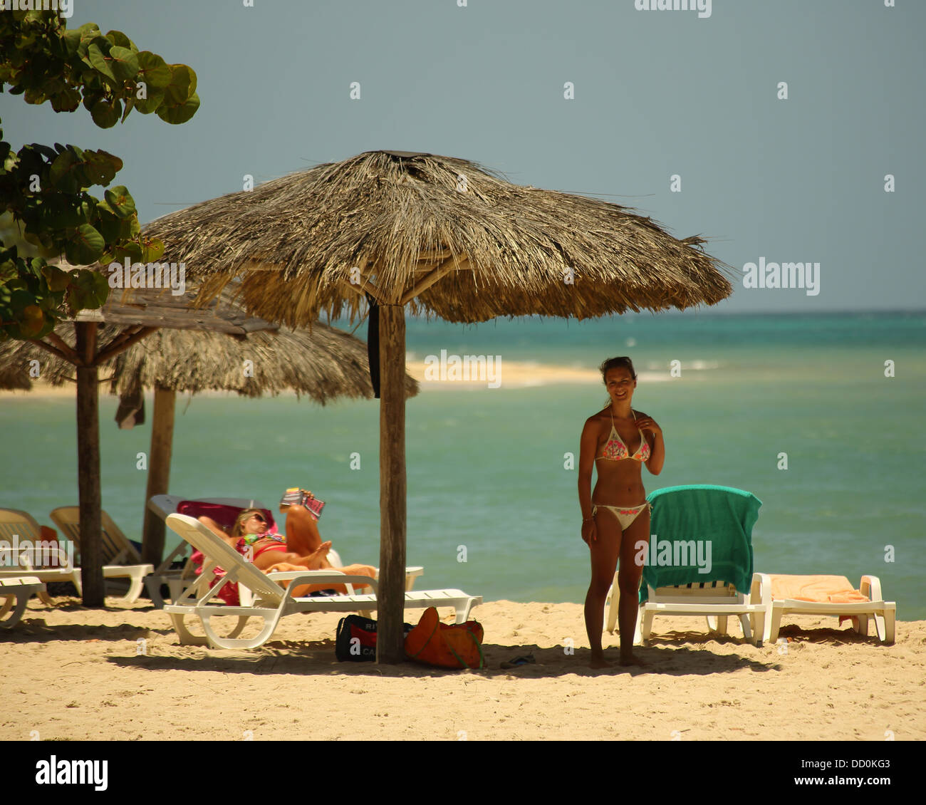 Spiaggia scene da Jibacoa Beach, Cuba Foto Stock