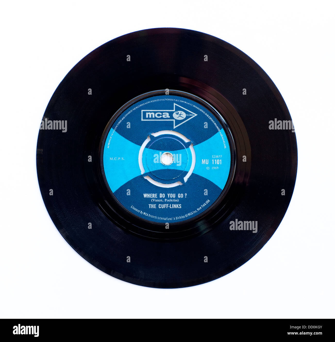 Il Cuff-Links - Dove si va? 1969 7' singolo su MCA Records Foto Stock