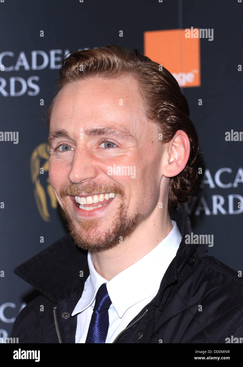 Tom Hiddleston Orange Mercoledì Rising Star Award nominee preferiti annuncio tenutosi a BAFTA HQ su Piccadilly Londra Inghilterra - 11.01.12 Foto Stock