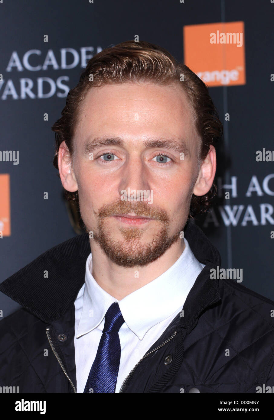 Tom Hiddleston Orange Mercoledì Rising Star Award nominee preferiti annuncio tenutosi a BAFTA HQ su Piccadilly Londra Inghilterra - 11.01.12 Foto Stock