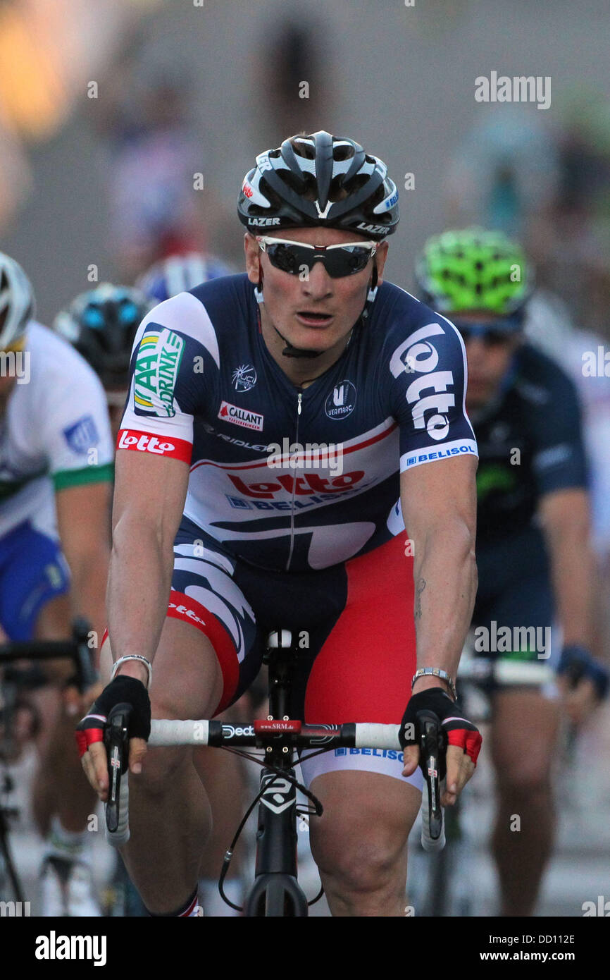 Andre Greipel (Germania) (Team Lotto Belisol) - vincitore il Santos Tour Down Under ciclismo gara tenutasi a Rymill Park Adelaide, Australia - 15.01.12 Foto Stock