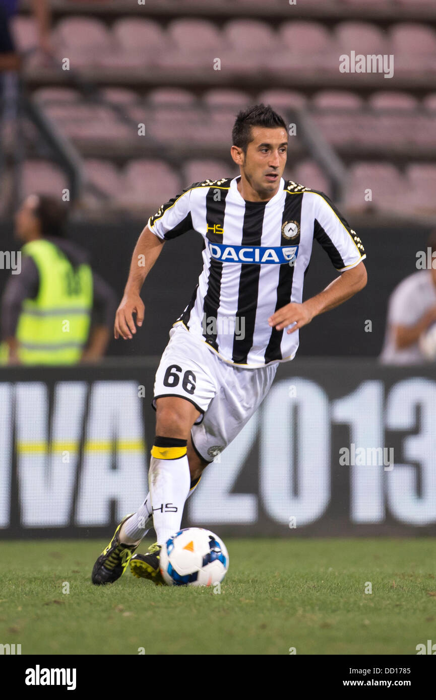 Giampiero Pinzi (Udinese), 22 agosto 2013 - Calcio : UEFA Europa League Play-off prima gamba match tra Udinese 1-3 Slovan Liberec a Nereo Rocco Stadium di Trieste, in Italia. (Foto di Maurizio Borsari/AFLO) Foto Stock