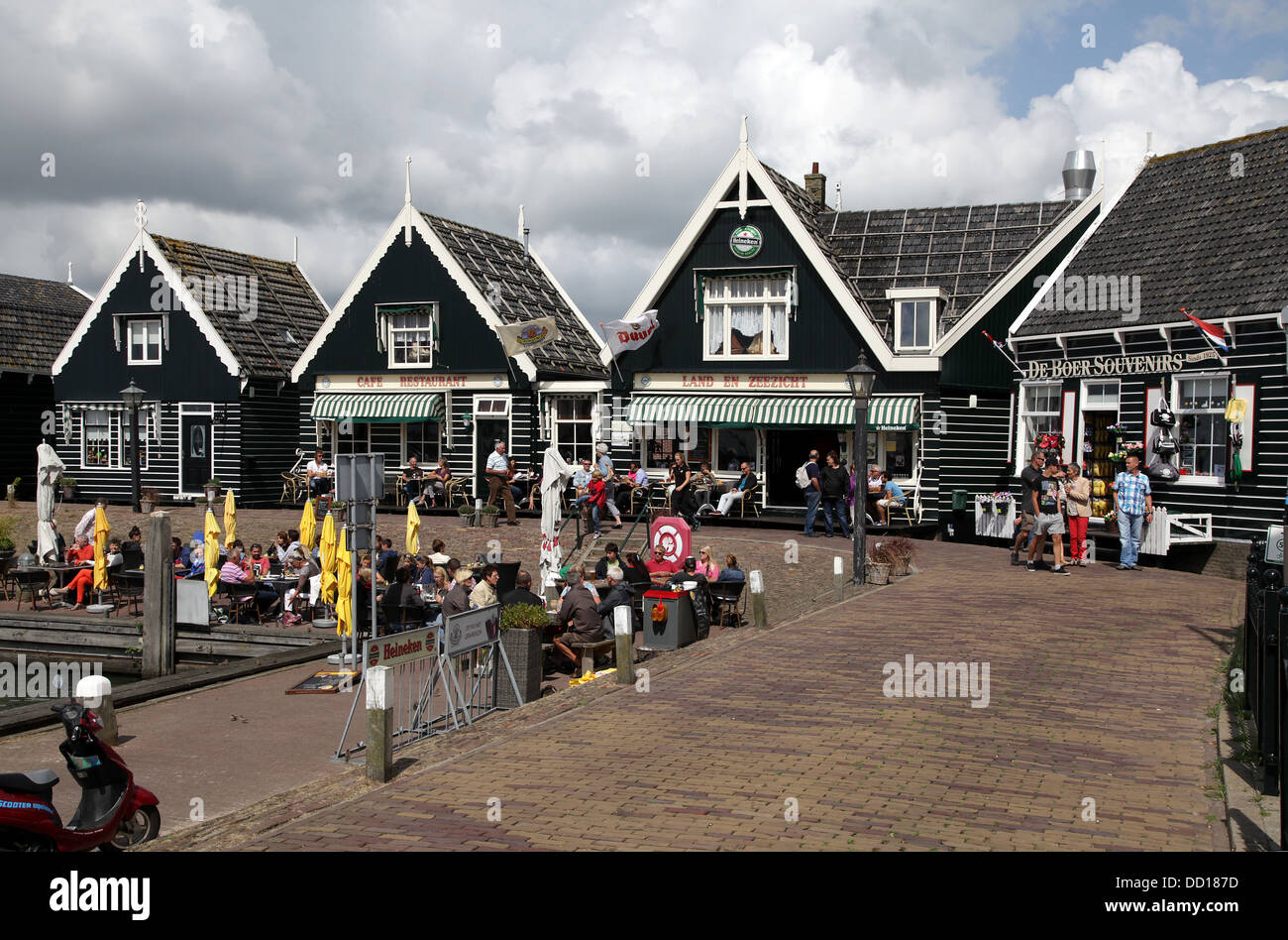 Villaggio turistico di pescatori Marken.Holland.Netherlands.Old città storica a nord di Amsterdam Paesi Bassi Foto Stock