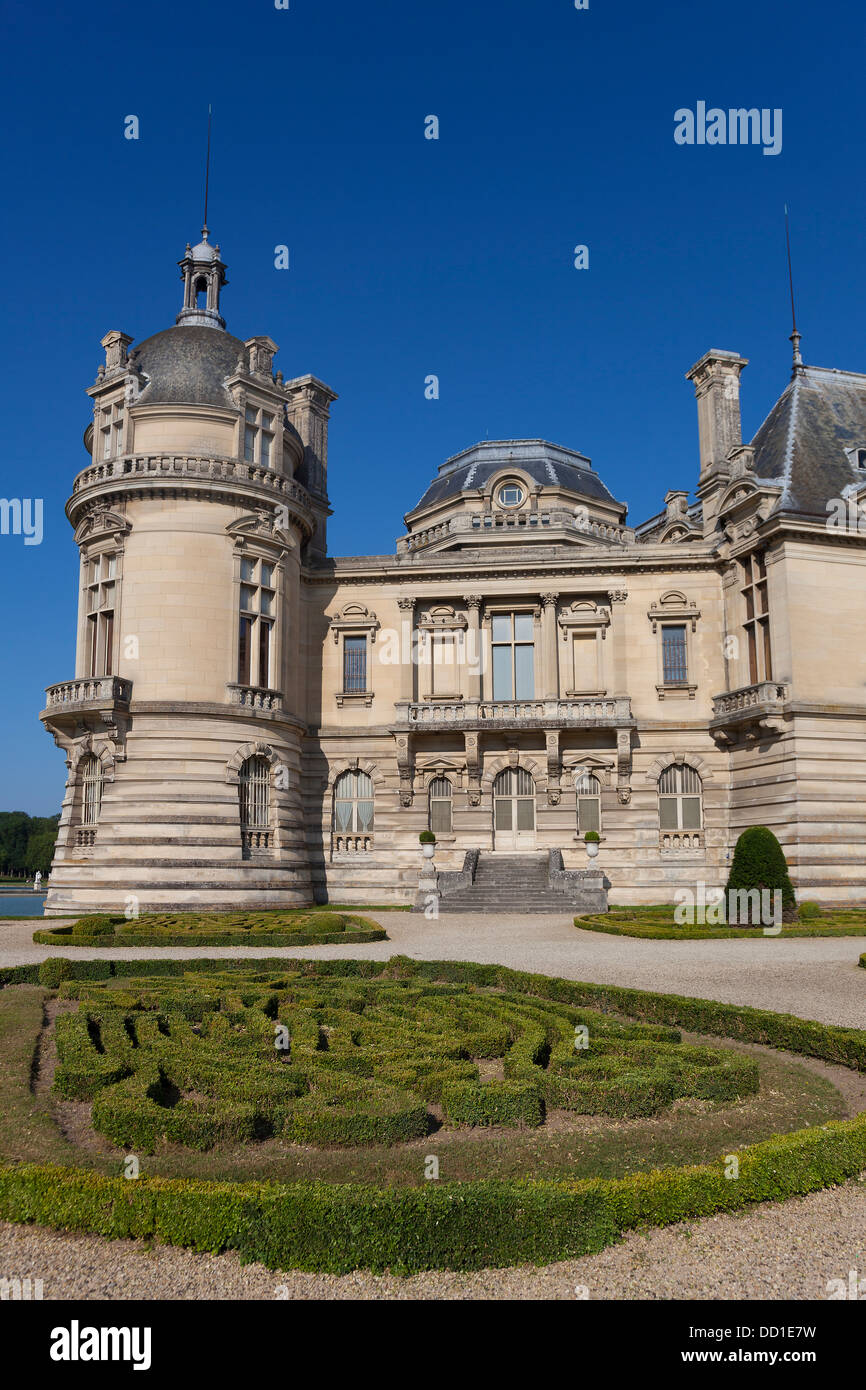 Il castello di Chantilly, Picardia, Francia Foto Stock