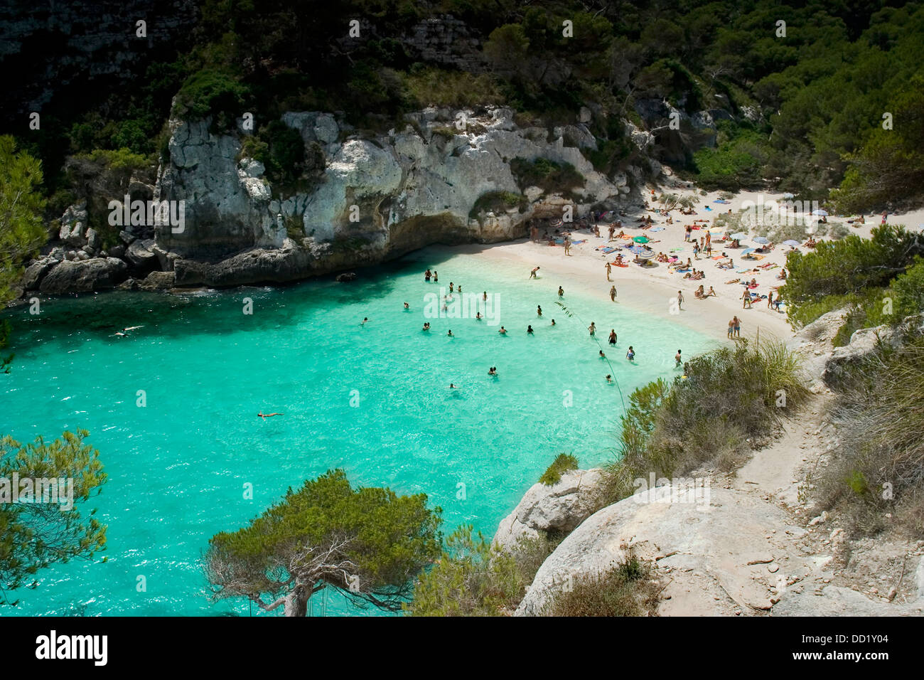 Cala Macarelleta. Minorca, Isole Baleari, Spagna, Europa Foto Stock