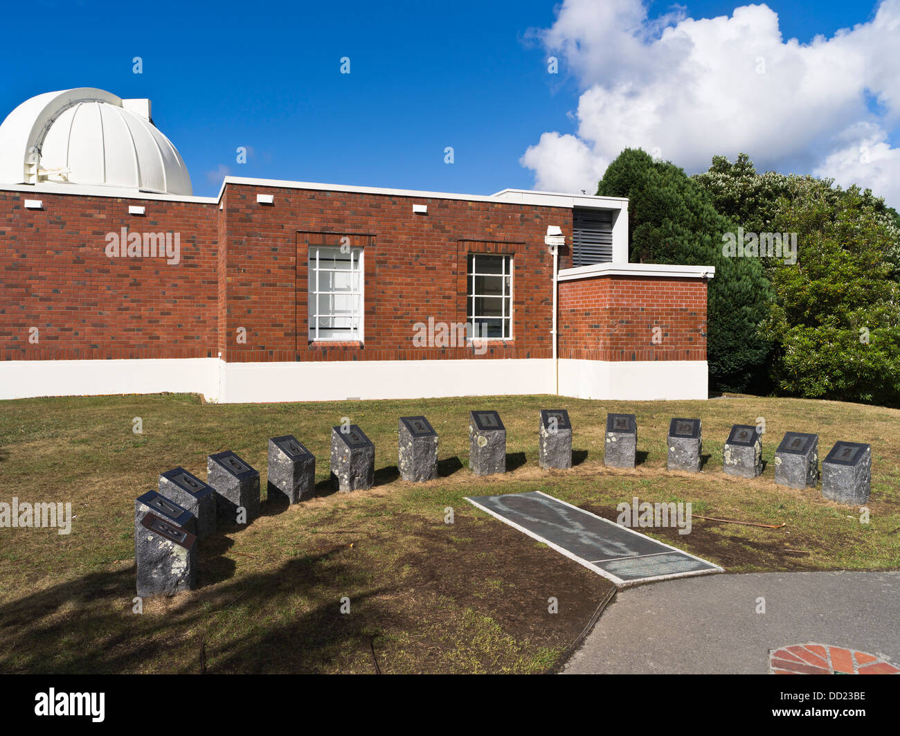 Dh Carter Observatory WELLINGTON NUOVA ZELANDA meridiana del coinvolgimento umano Botanic Gardens Foto Stock