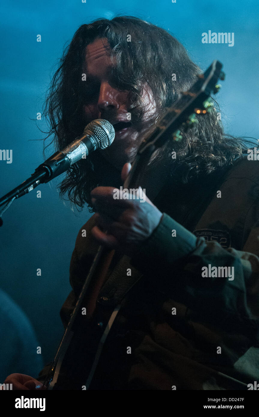 Torsten Kinsella, lead voice e il chitarrista della Irish post rock band " Dio è un astronauta', concerto di Roma, Italia, 8/03/2012 Foto Stock