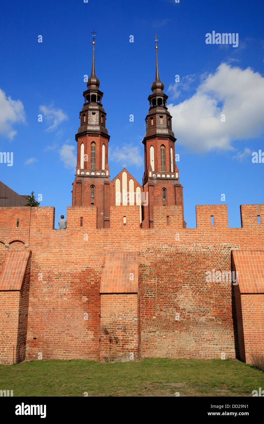Cattedrale di Santa Croce, di Opole, Slesia, Polonia Foto Stock