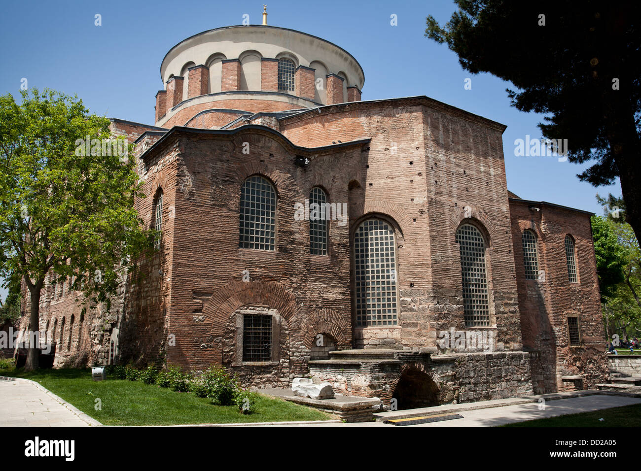 Hagia Irene chiesa Aya Irini nel parco del Palazzo Topkapi ad Istanbul in Turchia Foto Stock