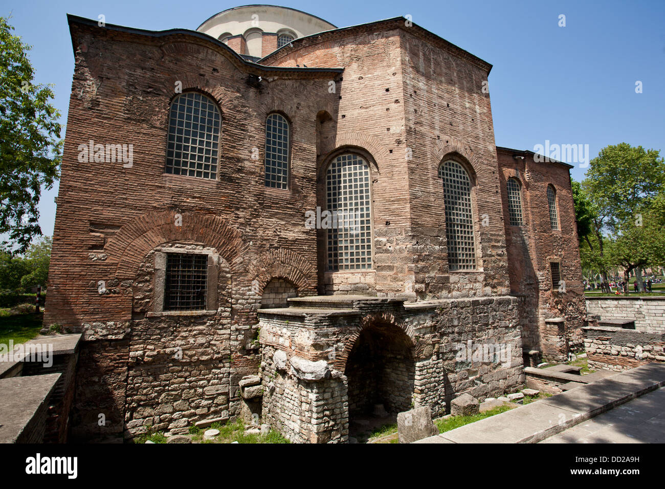 Hagia Irene chiesa Aya Irini nel parco del Palazzo Topkapi ad Istanbul in Turchia Foto Stock