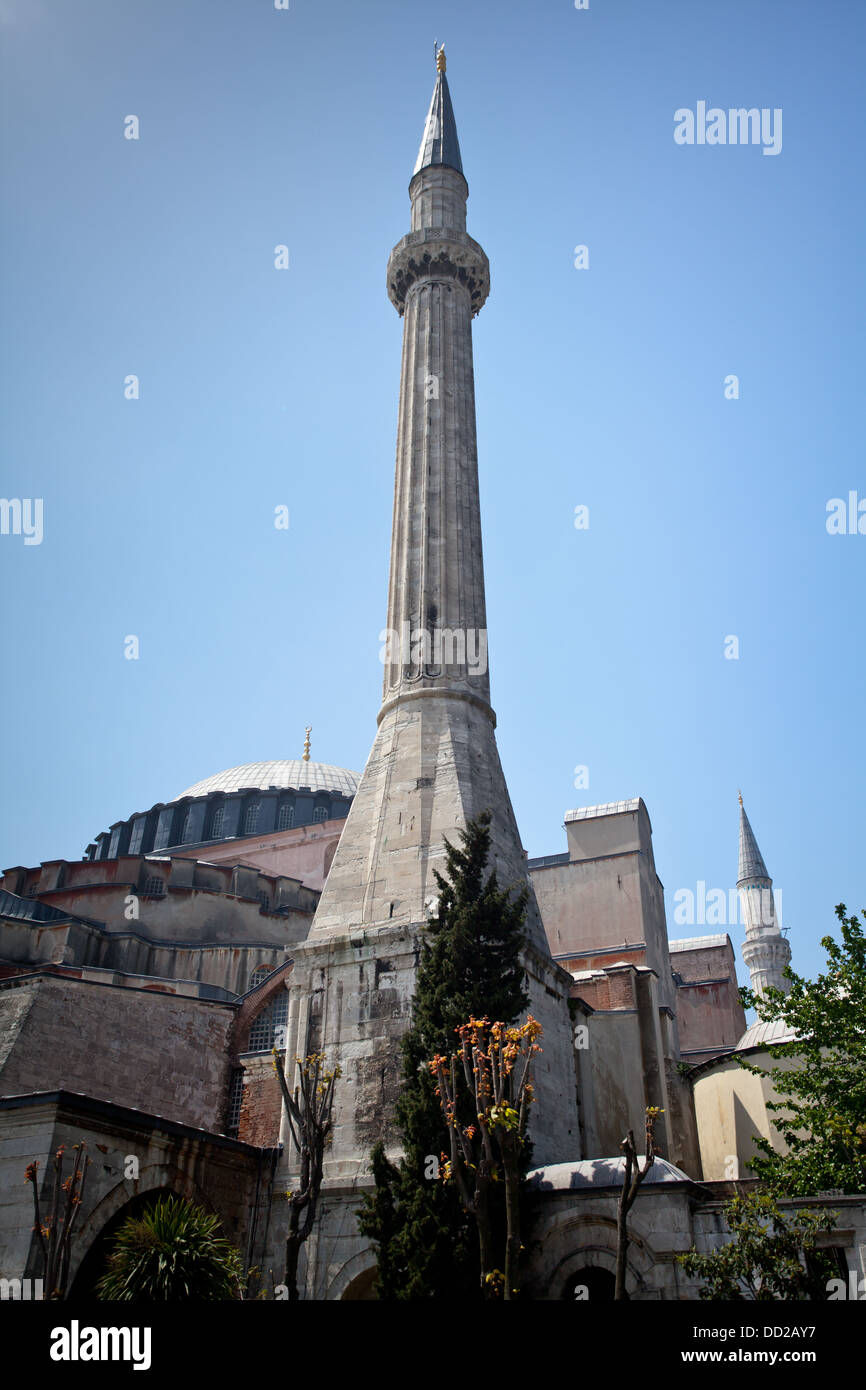 Architettura bizantina dell'Hagia Sophia moschea di Istanbul, Turchia. Foto Stock