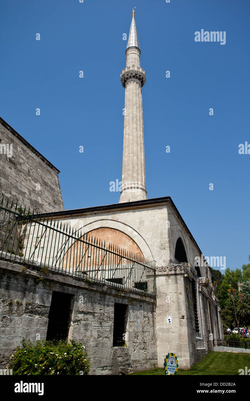 Architettura bizantina dell'Hagia Sophia moschea di Istanbul, Turchia. Foto Stock