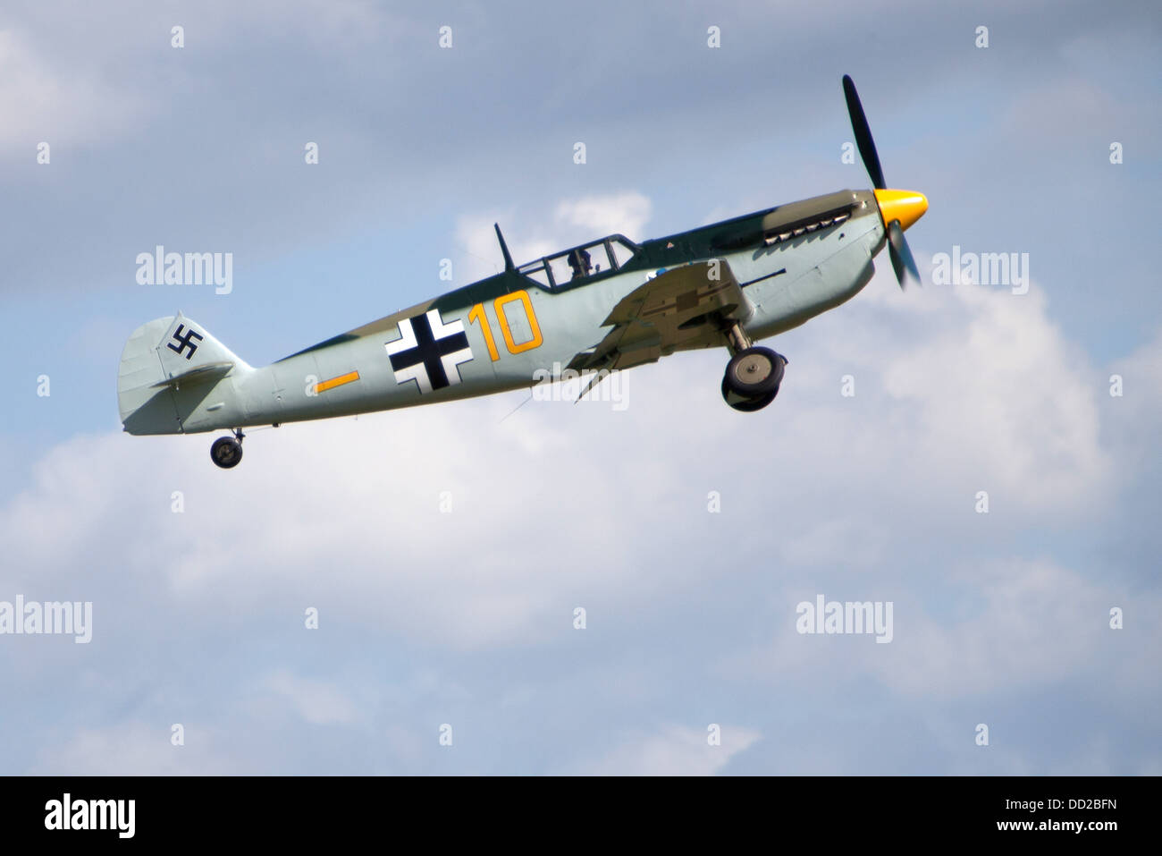 Ww11 Luftwaffe tedesca messerschmidt 109 fighter a Duxford classico Wings Air display Foto Stock