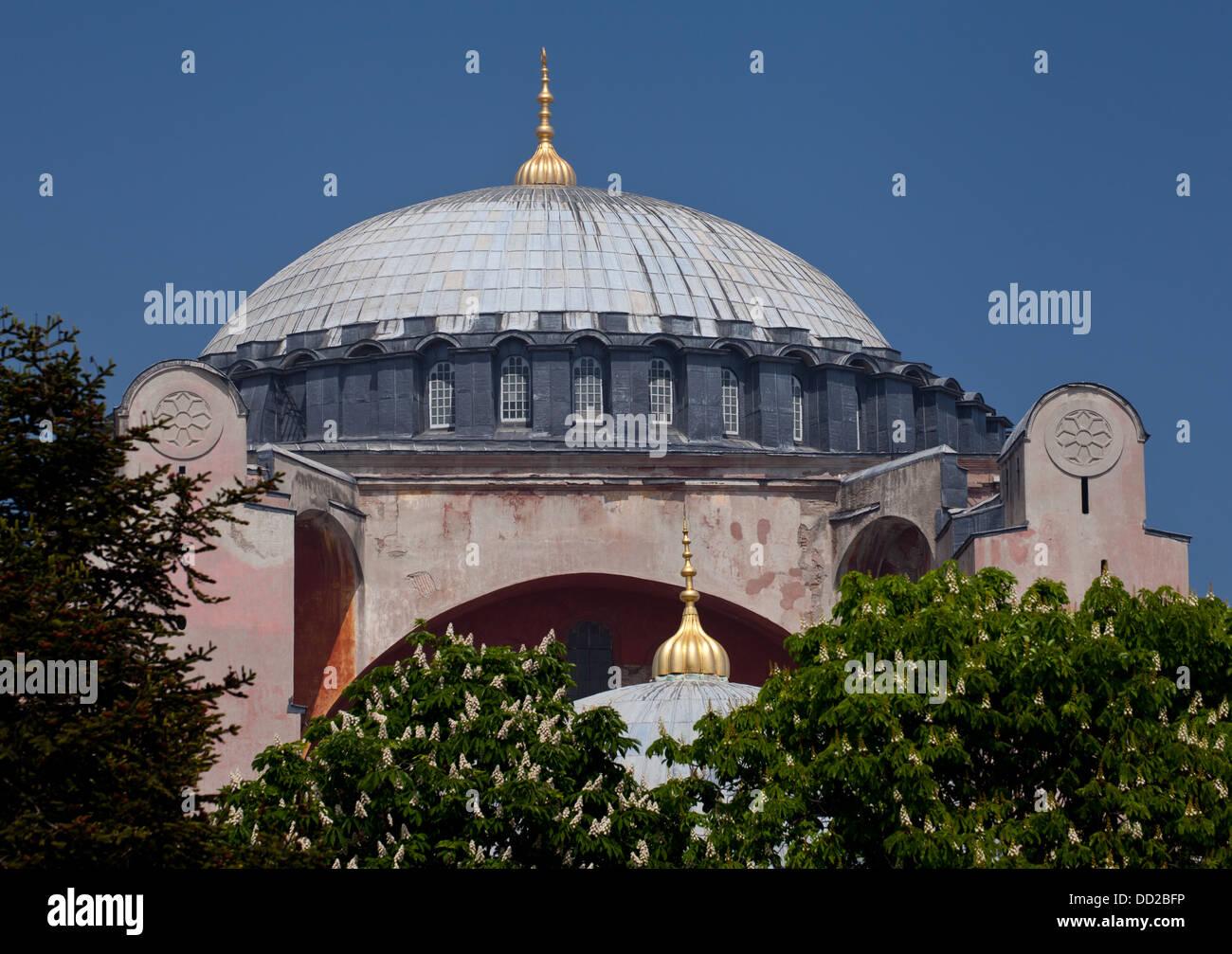 Architettura bizantina dell'Hagia Sophia moschea di Istanbul, Turchia. Foto Stock